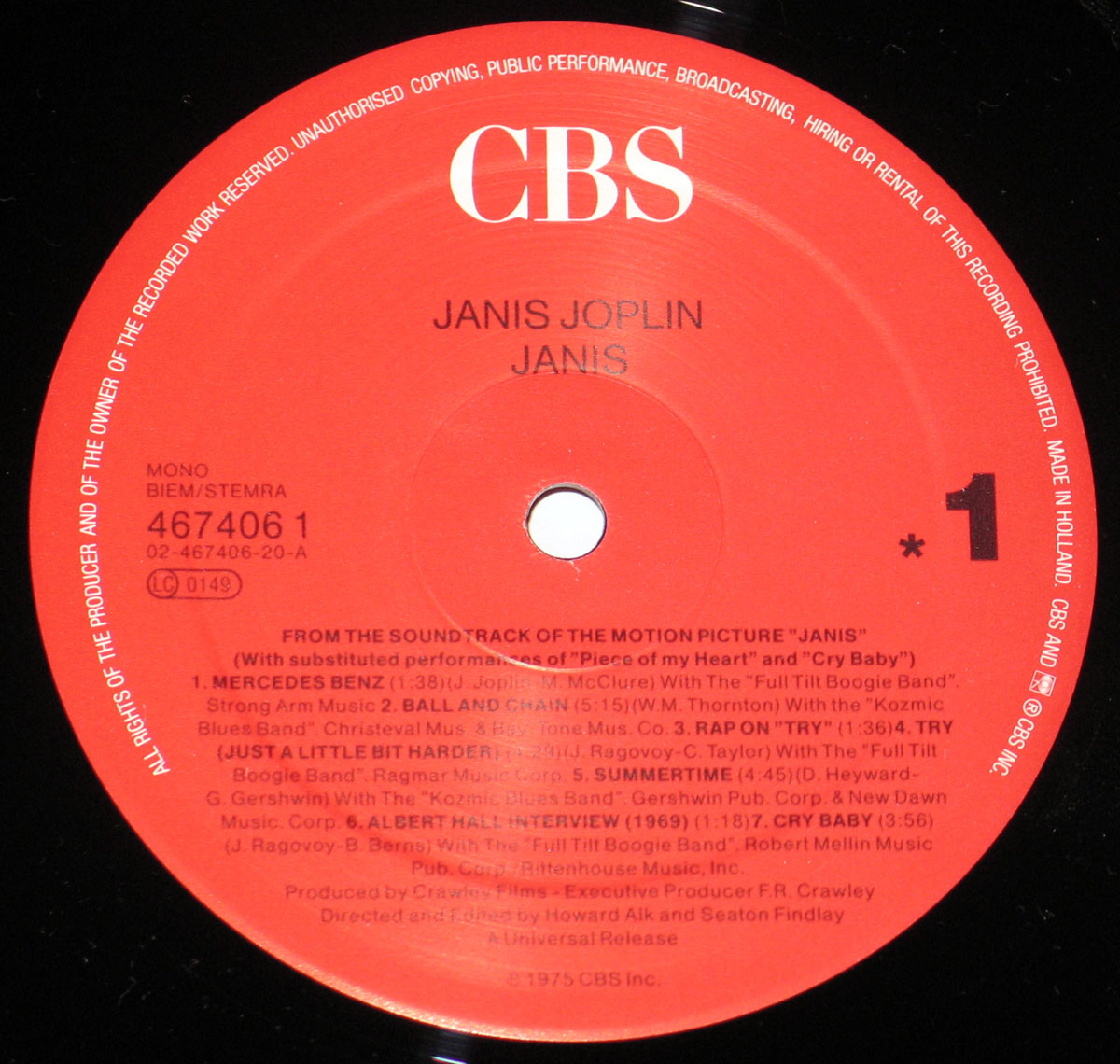 High Resolution Photo of janis joplin janis movie soundtrack 